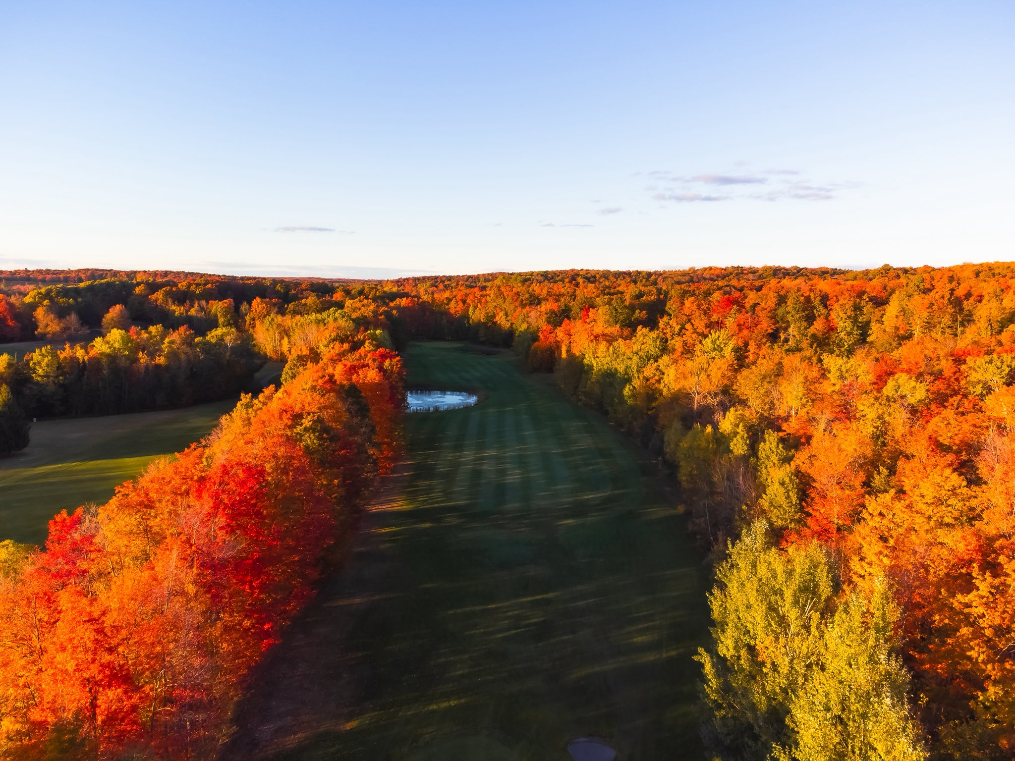 Aerial view of fairway